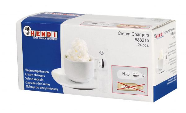Sahnespender Kitchen Line 0,25 Liter Alu + 24 Sahnekapseln - Hendi
