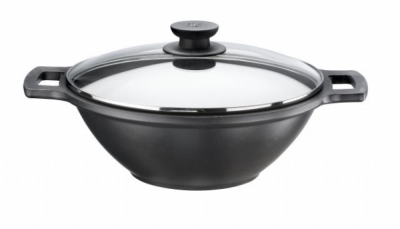 Wok mit Glasdeckel, Serie Efficient, ø32cm, 5.5 Liter